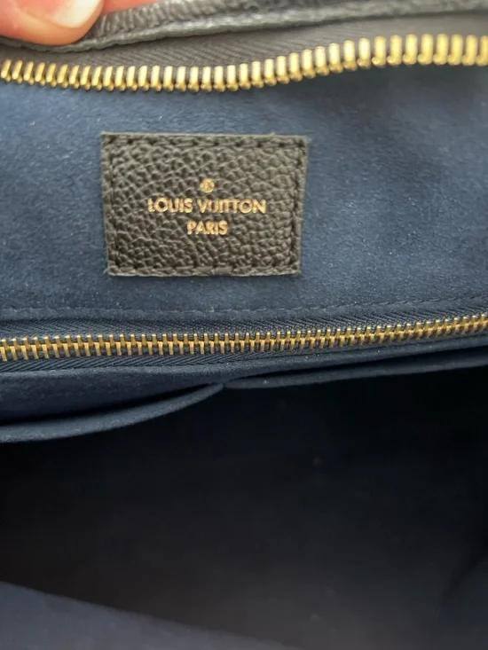 Louis Vuitton Black Monogram Empreinte Shoulder Bag with Gold Hardware - Picture 9 of 16